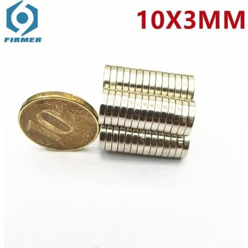 N38 N52 100Pcs 10mm x 3mm Strong Round Cylinder Magnets 10X3 Rare Earth Neodymium 10*3 10x3mm 10x3 mm