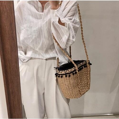 Woven bag, female bag, beach bag, rattan bag, cosmetic bag