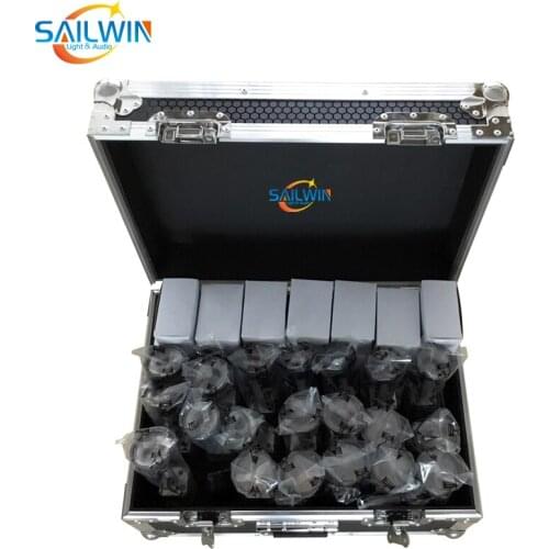 Bullet 10W ZOOM Battery Operated Wireless LED Stage Pinspot Light Warmwhite 3200K With Charging Flight Case