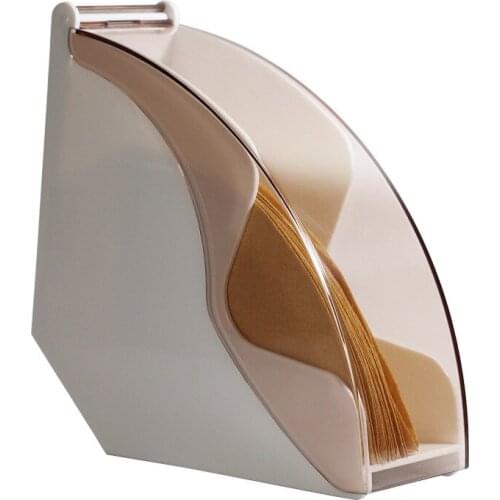 Dust Filter Paper Holder Hand Coffee Filter Paper Box Solid Wood Acrylic Filter Paper Holder with Lid Filter Paper Holder Filter