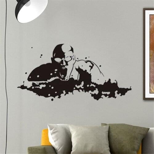 Sports Swimmer Swim Wall Sticker Decal Swimming Posters Wall Decals Decor Mural Swimming Wall Decal Vinyl ov139