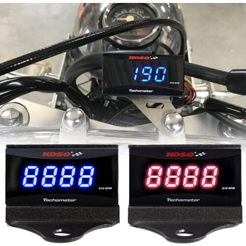 Mini RPM KOSO Meter Digital Square LCD Display Engine Tach Tachometer Gauge for Honda XMAX CB500X Racing Motorcycle With Stents