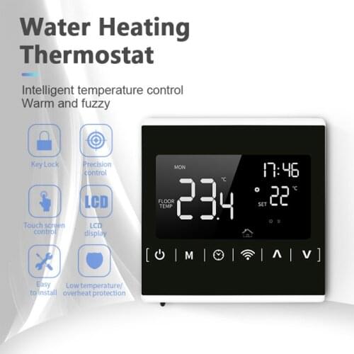 Tuya Wifi Smart Thermostat AC85-240V LCD Touch Screen Water/Electric Floor Heating Water/Gas Boiler Smart Temperature Controller