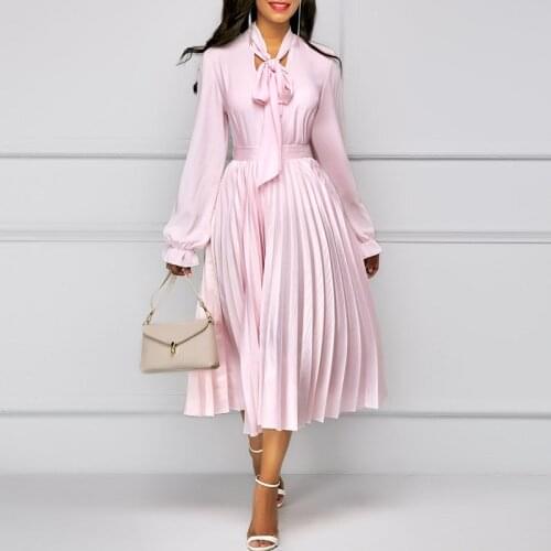 High Quality Pink Pleated Skirt for Women Mid-Calf Formal Office Ladies Midi Skirt Faldas Mujer Saia Jupe Femme Custom Made