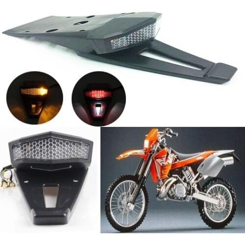 Motorcycle Fender Tail Lamp Off Road Vehicle Refitting Brake Lamp License Plate Steering Rear Tail Lamp For Bobber Dirt Bike