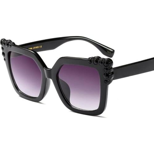 Veshion Women Big Sun Glasses Elegant Fashion Square Oversized Brand Design Sunglasses Female Eyewear Black Leopard Brown UV400