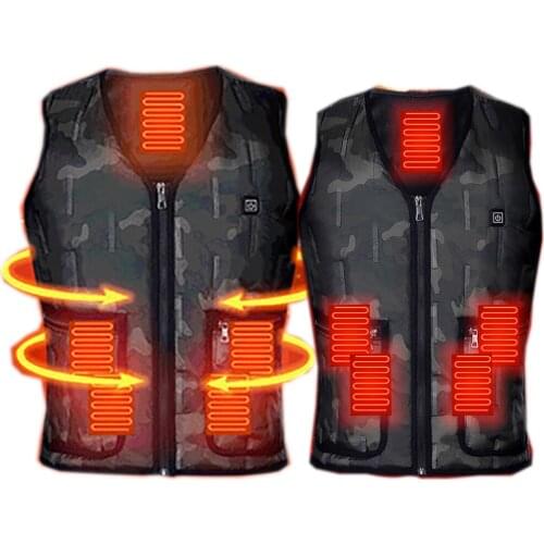 Electric Heated Vest Men Women Washable Heating Waistcoat Thermal Warm Clothing Usb Heated Outdoor Vest Winter Heated Jacket