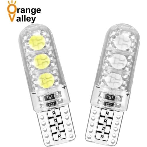 100pcs Wholesale LED T10 W5W 6 SMD Interior Bulbs Marker Lights 6SMD Turn Signal Lamps 6led Auto DC12v 194