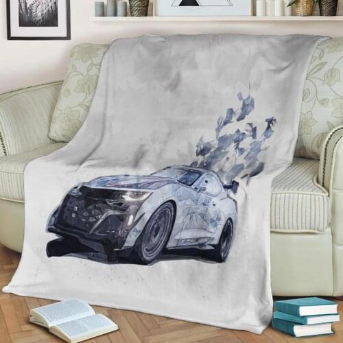 2018 Chevrolet Camaro ZL1 3D Print Plush Blanket Throw On Sofa Home Decor Soft Warmth Washable Nap Blanket Dropshipping