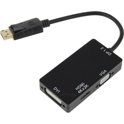 3 In 1 Mini Displayport DP Male To DVI HDMI VGA Audio Female Adapter Display Port Cable Converter for Computer for PC MacBook