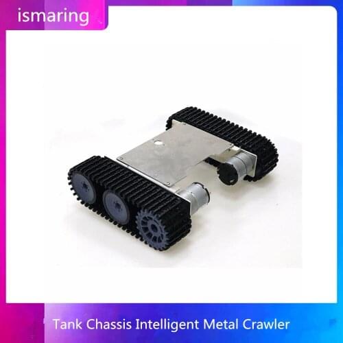 Tank Chassis Intelligent Metal Crawler Obstacle Car Infrared Ultrasonic for Maker Competition