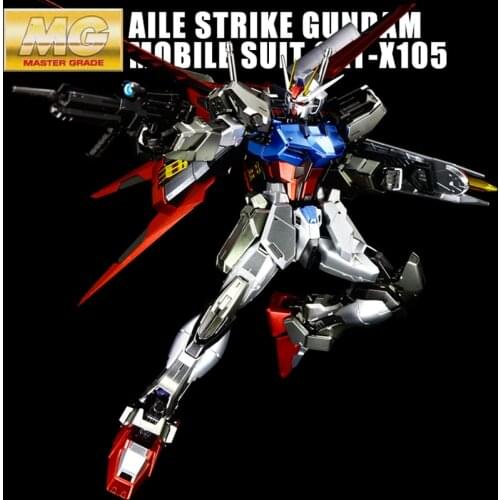 BANDAI MG 1/100 Metallic Color Strike Gundam Action Toy Figures Assembly Model Childrens Gifts