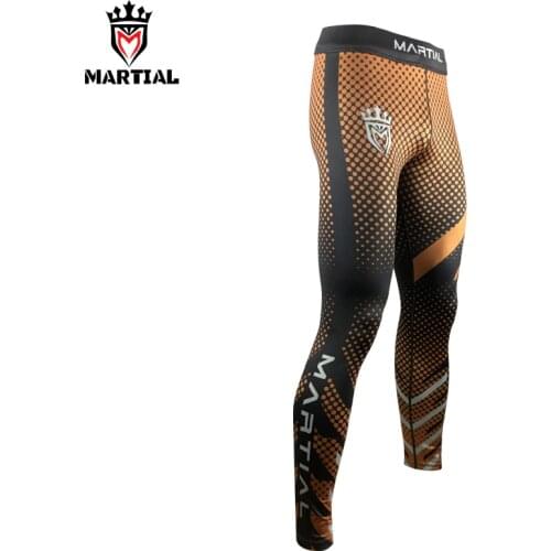 Martial: 2020 ORIGINAL DESIGN SUBLIMATION BROWN COMPRESSION PANTS BJJ SPATS FIGHT LONG PANTS