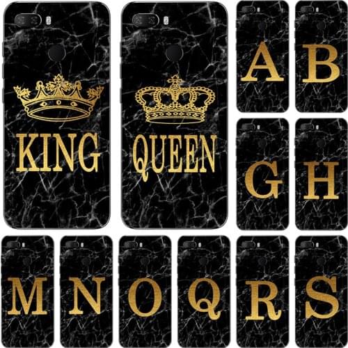Phone case For Lenovo K5 2018 K 350t K350T K320T Marble Golden alphabet background Soft Print Cover Fundas
