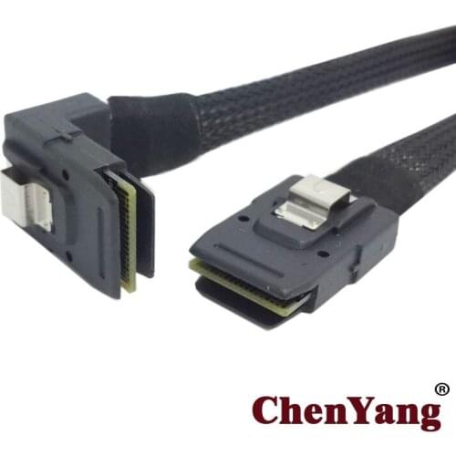 Chenyang 36pin Angled 90D to SFF 8087 Mini SAS 4i 36 P Cable 1M