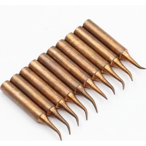 10PCS/LOT 900M-T-IS Diamagnetic copper soldering iron tip Lead-free Solder tip 933.376.907.913.951,898D,852D+ Soldering Station