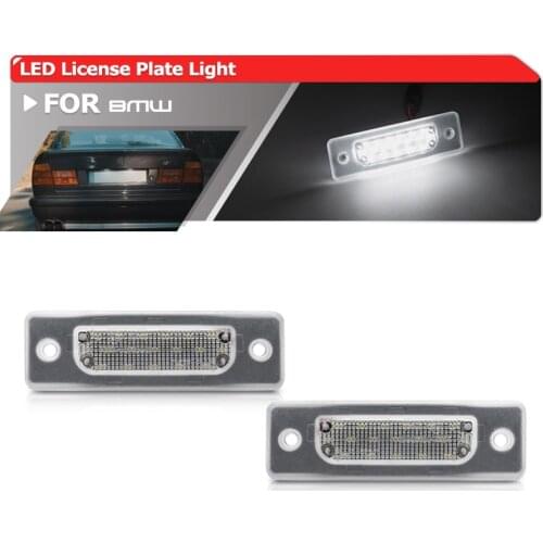 For BMW E32 7-Series 87-94 E34 5-Series 87-96 E34 M5 88-95 SMD Canbus Led License Plate Lights Auto Rear Tag Lamps