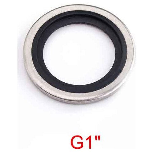 G1" BSP Self Centering Metal Rubber Bonded Drain Plug Oil O Ring Washer Seal