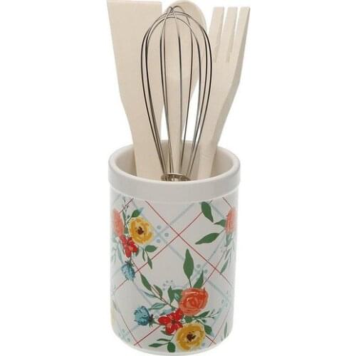 Pot for Kitchen Utensils FIORI VIVA Ceramic