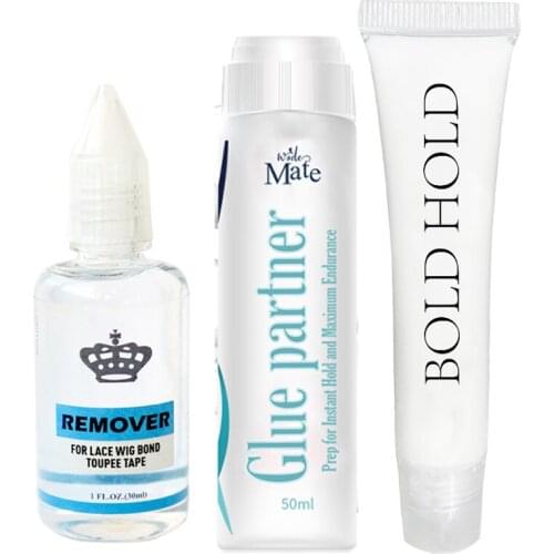 Private Label Wig Glue Bold Hold Hair Glue for Lace Wig Toupee Waterproof Lace Glue and Glue Remover Skin Protector