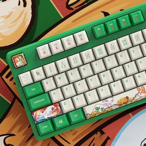 Sparrow Mahjong Theme Keycap PBT Dye Sublimation 132 Key Cherry/128 Key XDA Profile Mechanical Keyboard Key Cap