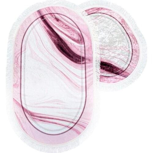 Garnet Oval Bath Mat Set 2 Li Lilac