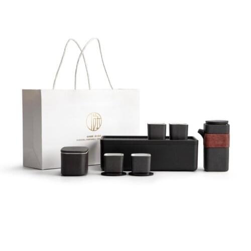 Creative Simple Tea Set Complete Set Japanese Portable Travel Tea Set Ceramics Gift Box Jogo De Cha Teaware Sets DI50CJ