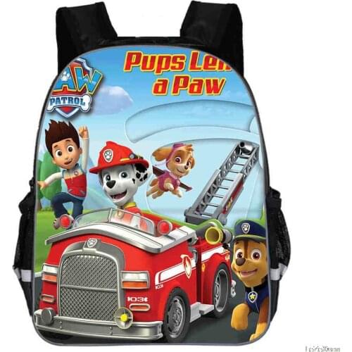 Fashion Children School Bags 3D Cartoon Print Paw Patrol Kids Backpack Kindergarten Boys and Girls School Bags Backpack Book Bag