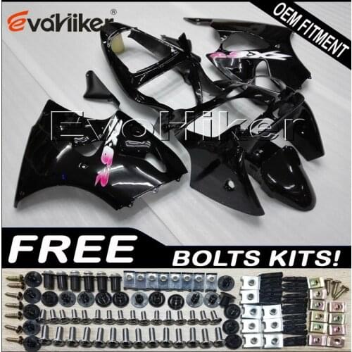 Motorcycle cowl for ZX6R 2000 2001 2002 ZX 6R 00 01 02 black ZZR600 2005 2006 2007 2008 ABS motor panels kit