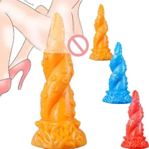Soft Silicone Octopus Tentacle Anal Butt Plug Big Penis Prostate Massager Women Man Orgasm Stimulator BDSM Adult Anal Sex Toys
