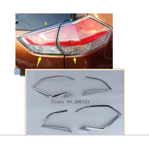 For Nissan X-Trail T32 2014 2015 2016 Rear light cover Tail lamp Trim ABS Chrome Decoration Car-Styling Accessories