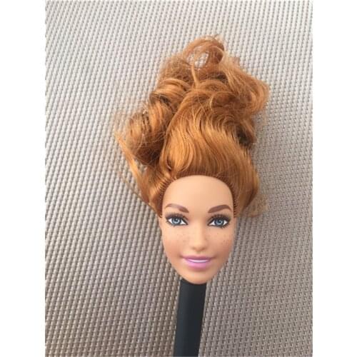 Rare Limited Collection Doll Head Freckle Face Green Eyes Princess Toy Head DIY Dressing Hair Girl Christmas Gifts