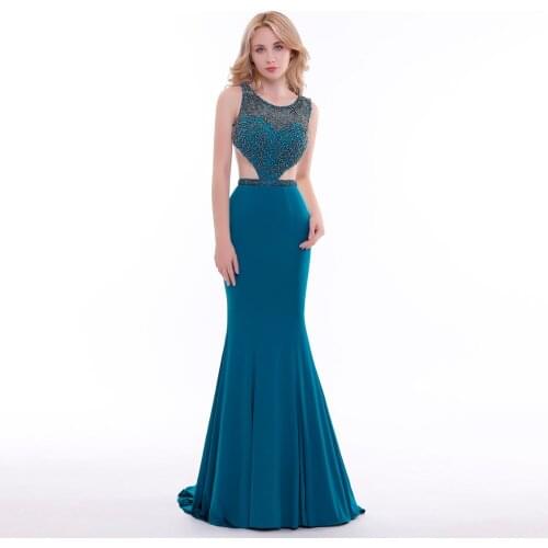 Finove Luxury Beading Evening Dress 2020 Backless Floor Length Mermaid New Arrivals Long Party Dresses Formal Prom Dress Gowns