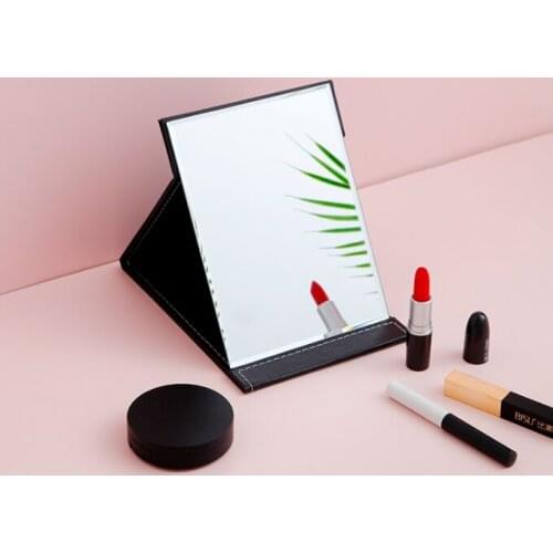 Folding desktop portable high definition student dormitory princess small and big makeup mirror J05