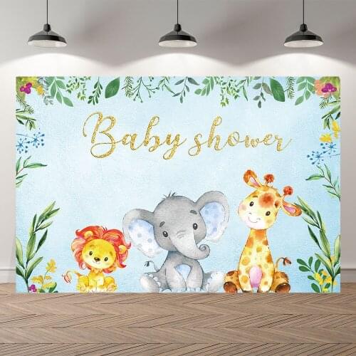 Thinvinyl new born elephant BirthdayParty baby shower BannerBackgrounds Printed Professional Indoor Photographic studio Backdrop
