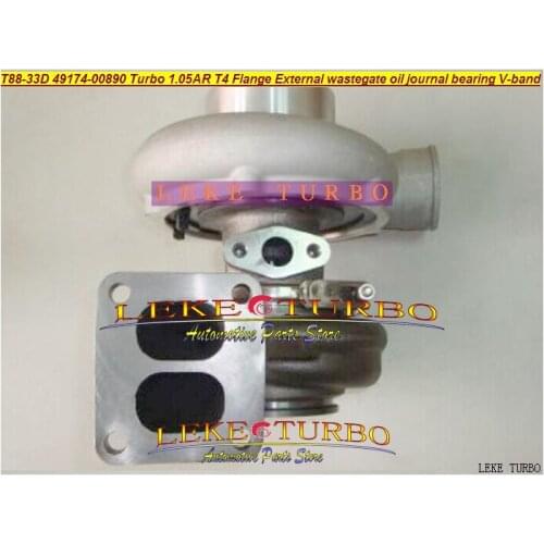 Turbo T88 T88-33D 49174-00890 49174 00890 Universal turbo Turbocharger 1.05 AR T4 Flange oil Journal Bearing 97mm v band 1000HP