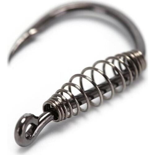 80%HOT 10Pcs/Set Outdoor Spring Barbed Swivel Fly Fishing Hooks Tackle Accessories