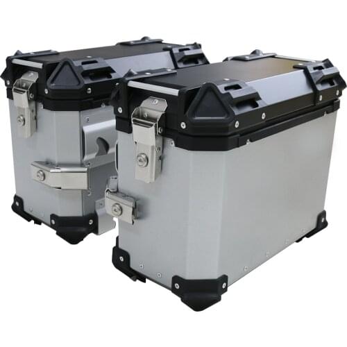 36L 46L Universal Motorcycle Rear Trunk Storage Moto Top Tool Box Waterproof Luggage Helmet Key Lock Tail-box Case Aluminum