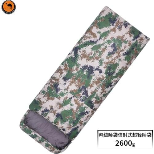 High Quality Camouflage Duck Down Filling Winter Use Thickening Single Person Use Sleeping Bag