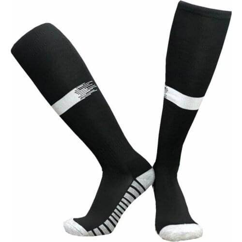 1 Pair Men Women Sports Socks Knee Legging Stockings Breathable Non-slip Towel Bottom Soccer Football Training Stockingskg