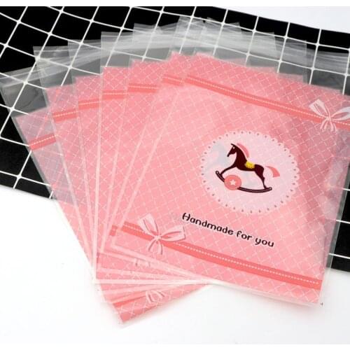 10pc 18x23cm Big Cute Lovely Self-Stick Opp Transparent Packaging Handmade For You Bracelet Gift Bags Jewelry Box Package