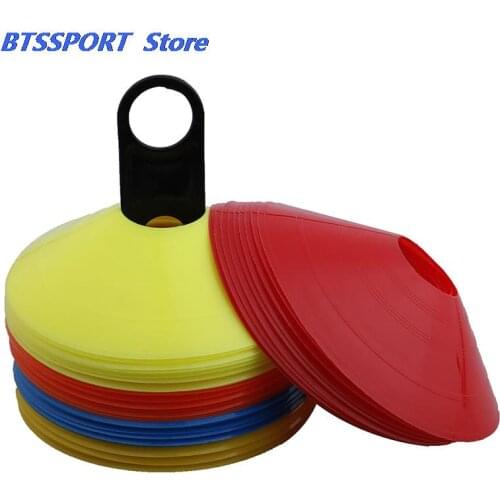 10pcs/set High Quality Soccer Training Sign Dish Pressure Resistant Cones Marker Discs Marker Bucket PVC Sports Accessories