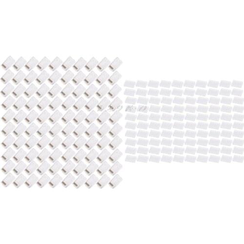 100Pcs Cable Tester RJ45 Network Cable Plug CAT6 8-Pin Modular Plugs UTP Unshielded Version With Loading Bar