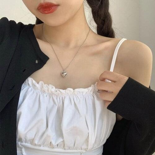 2020 Sweet Girls Elegant Lace Heart Pendant Necklace For Women Students Fashion Party Choker Jewelry Gifts