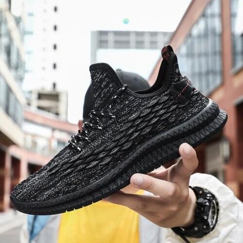 2021 new men sneakers light casual shoes fashion breathable outdoor summer mesh trend large size fly woven mens shoes