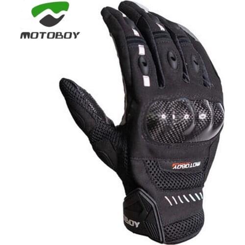 2021 New Motoboy motorcycle riding gloves summer anti-fall breathable carbon fiber winter waterproof Motorbike rider gloves