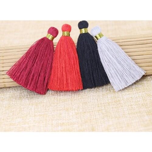 30Pcs Gold Silk Thread Decoration Fringe Trim Pendants DIY Crafts Jewelry Tassel for Earrings Garment Curtains Tassels Bag Decor