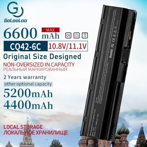 Golooloo 6 cells laptop Battery for HP 593553-001 CQ42 G62 CQ32 MU06 CQ43 CQ56 CQ62 CQ72 for PAVILION DM4 DV4 DV5 DV6 DV7 G4 G6