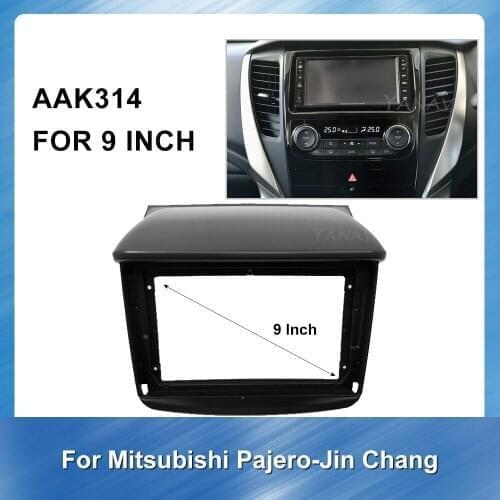 Car Radio DVD Fascia car Stereo Fascia Frame for Mitsubishi Pajero Jin Chang 9 inch Car Audio Dash Installation Kit Trim Panel