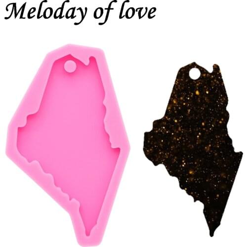 Shiny Maine tate keychain molds for keychains DIY epoxy model resin keychain mold silicone rubber DY0210